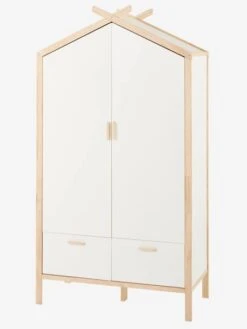 Armoire Cabane ROBINSON Blanc Mate - Vertbaudet -Maison armoire cabane robinson 2