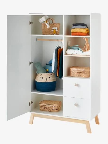 Armoire LIGNE GRANDE OURSE Blanc/bois - Vertbaudet 2 Armoire LIGNE GRANDE OURSE Blanc/bois - Vertbaudet – Image 2