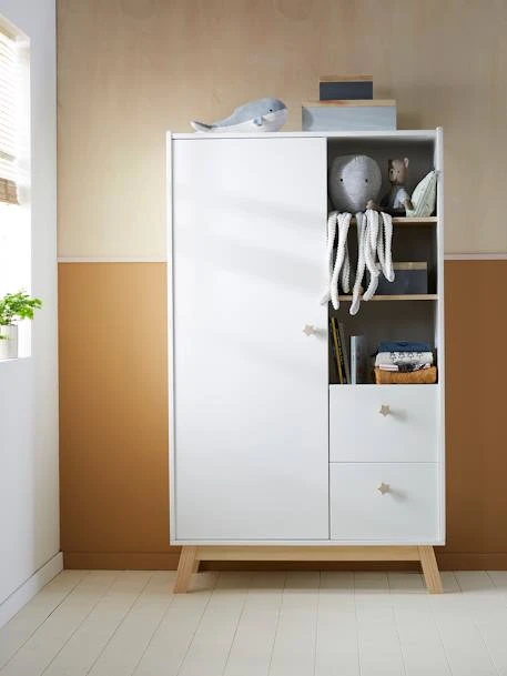 Armoire LIGNE GRANDE OURSE Blanc/bois - Vertbaudet 4 Armoire LIGNE GRANDE OURSE Blanc/bois - Vertbaudet – Image 4
