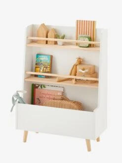 Bibliothèque Avec Fond Réversible Hanoï Blanc - Vertbaudet -Maison bibliotheque avec fond reversible hanoi 2