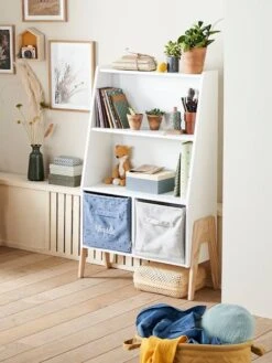 Bibliothèque LIGNE RETRO Blanc Mate - Vertbaudet -Maison bibliotheque ligne retro 3