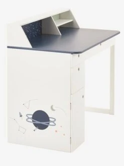 Bureau Enfant COSMOS Blanc Clair Uni Avec Decor - Vertbaudet -Maison bureau enfant cosmos 2
