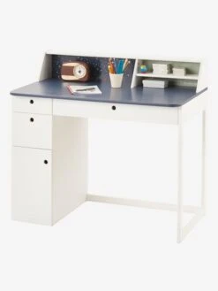 Maison 27 Bureau Enfant COSMOS Blanc Clair Uni Avec Decor - Vertbaudet