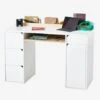 Bureau Enfant LIGNE ECLIPSE Blanc/bois - Vertbaudet