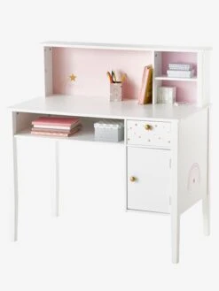 Maison 25 Bureau Enfant MAKE A WISH Blanc Clair Uni Avec Decor - Vertbaudet