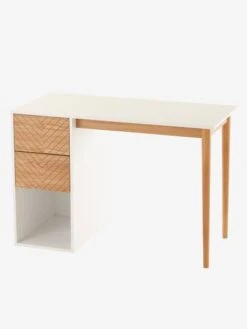 Bureau Ligne CHEVRONS Blanc/bois - Vertbaudet -Maison bureau ligne chevrons 2