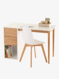 Maison 19 Bureau Ligne CHEVRONS Blanc/bois - Vertbaudet