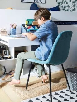 Chaise Enfant En Velours Côtelé Soft Rose - Vertbaudet -Maison chaise enfant en velours cotele soft 2