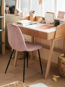 Chaise Enfant En Velours Côtelé Soft Rose - Vertbaudet -Maison chaise enfant en velours cotele soft 5