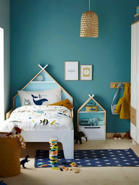 Chevet Enfant Fond Réversible Bleu Ou Rose LIGNE TIPILI Blanc - Vertbaudet 4 Chevet Enfant Fond Réversible Bleu Ou Rose LIGNE TIPILI Blanc - Vertbaudet – Image 4