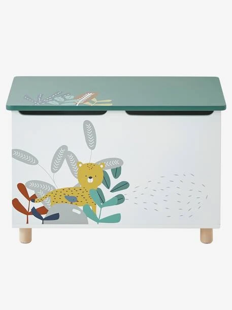 Coffre à Jouets Jungle Paradise Blanc / Vert - Vertbaudet 3 Coffre à Jouets Jungle Paradise Blanc / Vert - Vertbaudet – Image 3