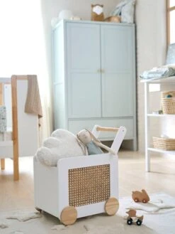 Coffre à Roulettes En Cannage Ecru - Vertbaudet 7 Coffre à Roulettes En Cannage Ecru - Vertbaudet -Maison coffre a roulettes en cannage 3