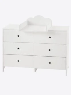 Commode 6 Tiroirs LIGNE SIRIUS Blanc Clair Uni - Vertbaudet 8 Commode 6 Tiroirs LIGNE SIRIUS Blanc Clair Uni - Vertbaudet -Maison commode 6 tiroirs ligne sirius 2