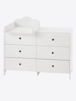 Commode 6 Tiroirs LIGNE SIRIUS Blanc Clair Uni - Vertbaudet 9 Commode 6 Tiroirs LIGNE SIRIUS Blanc Clair Uni - Vertbaudet -Maison commode 6 tiroirs ligne sirius 3