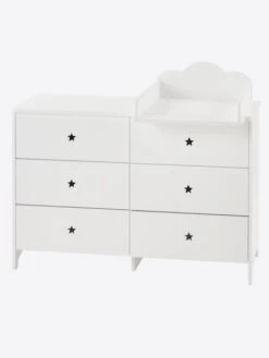 Commode 6 Tiroirs LIGNE SIRIUS Blanc Clair Uni - Vertbaudet 10 Commode 6 Tiroirs LIGNE SIRIUS Blanc Clair Uni - Vertbaudet -Maison commode 6 tiroirs ligne sirius 4