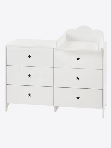 Commode 6 Tiroirs LIGNE SIRIUS Blanc Clair Uni - Vertbaudet 5 Commode 6 Tiroirs LIGNE SIRIUS Blanc Clair Uni - Vertbaudet – Image 5