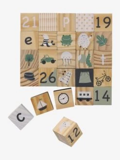 Cubes Alphabet En Bois FSC® Multicolore - Vertbaudet -Maison cubes alphabet en bois fsc 2