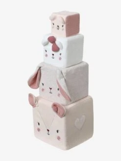 Cubes En Tissu GRENIER Beige - Vertbaudet -Maison cubes en tissu grenier 2