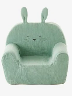 Fauteuil En Mousse Personnalisable Lapin Vert - Vertbaudet -Maison fauteuil en mousse personnalisable lapin 3