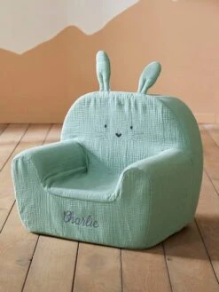 Fauteuil En Mousse Personnalisable Lapin Vert - Vertbaudet -Maison fauteuil en mousse personnalisable lapin 4