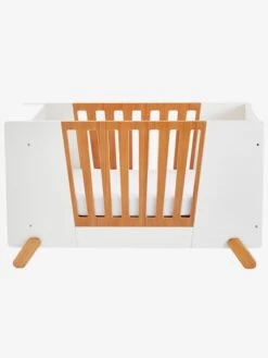 Lit Bébé Avec Barrière Amovible + Rangement Bibliothèque LIGNE PIROUETTE Blanc - Vertbaudet -Maison lit bebe avec barriere amovible rangement bibliotheque ligne pirouette 4
