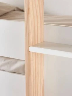 Lits Superposés 3 Niveaux LIGNE EVEREST Blanc/bois - Vertbaudet -Maison lits superposes 3 niveaux ligne everest 3