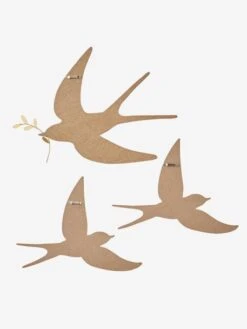 Lot De 3 Hirondelles Murales Rose Clair Uni - Vertbaudet -Maison lot de 3 hirondelles murales 2