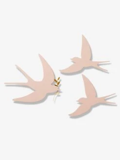 Lot De 3 Hirondelles Murales Rose Clair Uni - Vertbaudet -Maison lot de 3 hirondelles murales 3