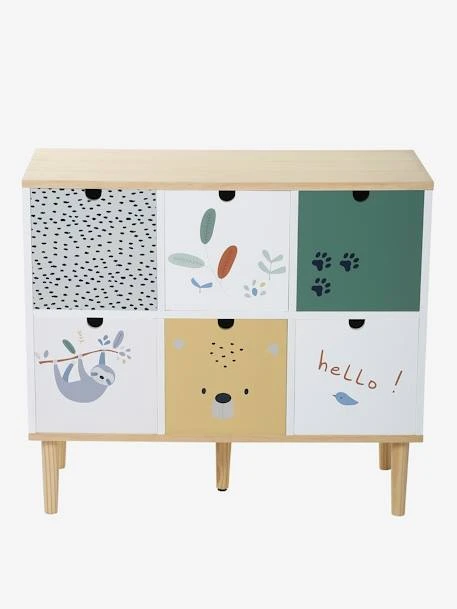 Meuble 6 Bacs Jungle Blanc - Vertbaudet 2 Meuble 6 Bacs Jungle Blanc - Vertbaudet – Image 2