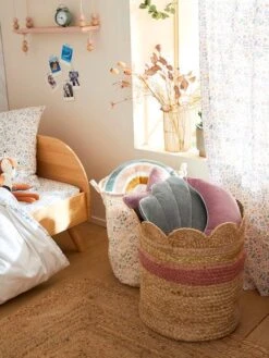 Panier En Jute Festonné Fiore Osier/rose - Vertbaudet -Maison panier en jute festonne fiore 3