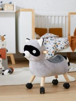 Raton Laveur Masqué à Roulettes En Peluche Et Bois FSC® Multicolore - Vertbaudet -Maison raton laveur masque a roulettes en peluche et bois fsc 2