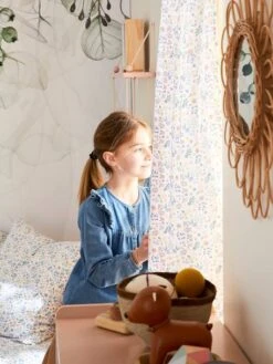 Rideau Voilage PLACE DU LILAS écru / Multicolore - Vertbaudet -Maison rideau voilage place du lilas 4