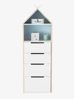 Semainier Fond Réversible Bleu Ou Rose LIGNE TIPILI Bleu Clair - Vertbaudet -Maison semainier fond reversible bleu ou rose ligne tipili 2