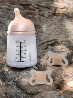 Set Biberon Zero.Zero + Sucette SUAVINEX Rose Nude - Suavinex -Maison set biberon zero.zero sucette suavinex 5