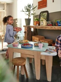 Tables Gigognes Gris Vert/bois + Blanc/bois - Vertbaudet -Maison tables gigognes 5