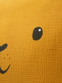 Taie D'oreille Bébé En Gaze De Coton Tigre HANOÏ Jaune Moyen Uni Avec Decor - Vertbaudet -Maison taie doreille bebe en gaze de coton tigre hanoi 2