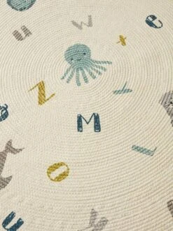 Tapis Rond Abécédaire Marin Ivoire - Vertbaudet -Maison tapis rond abecedaire marin 2