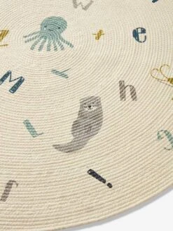 Tapis Rond Abécédaire Marin Ivoire - Vertbaudet -Maison tapis rond abecedaire marin 3