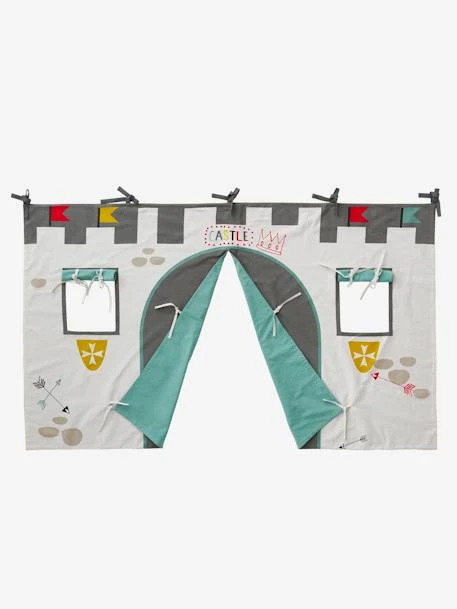 Tente De Lit Château Fort Pour Lit Mezzanine Mi Hauteur Ligne Everest Gris - Vertbaudet 2 Tente De Lit Château Fort Pour Lit Mezzanine Mi Hauteur Ligne Everest Gris - Vertbaudet – Image 2