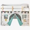 Tente De Lit Château Fort Pour Lit Mezzanine Mi Hauteur Ligne Everest Gris - Vertbaudet