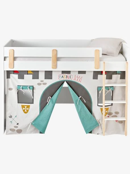 Tente De Lit Château Fort Pour Lit Mezzanine Mi Hauteur Ligne Everest Gris - Vertbaudet 1 Tente De Lit Château Fort Pour Lit Mezzanine Mi Hauteur Ligne Everest Gris - Vertbaudet