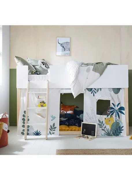 Tente De Lit Jungle Imaginaire Blanc Clair Uni Avec Decor - Vertbaudet 3 Tente De Lit Jungle Imaginaire Blanc Clair Uni Avec Decor - Vertbaudet – Image 3