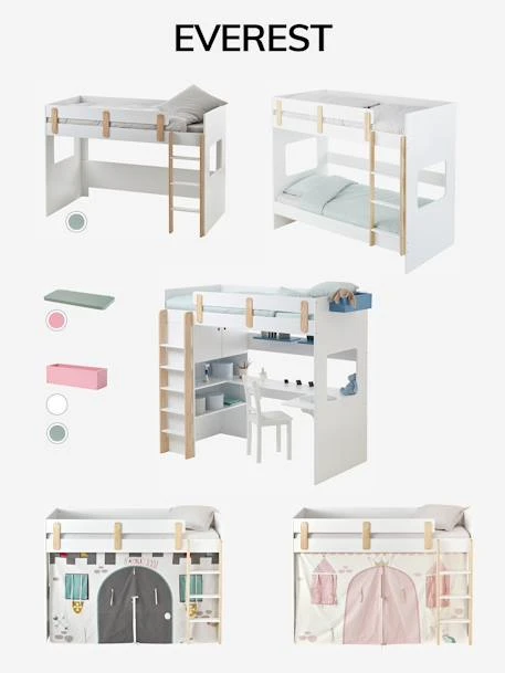 Tente De Lit Jungle Imaginaire Blanc Clair Uni Avec Decor - Vertbaudet 5 Tente De Lit Jungle Imaginaire Blanc Clair Uni Avec Decor - Vertbaudet – Image 5