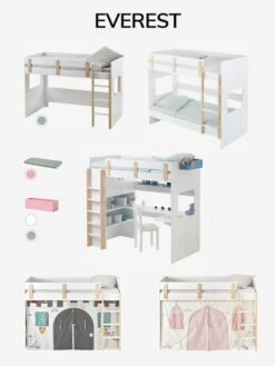 Tente De Lit Princesse Féérique Pour Lit Mezzanine Mi Hauteur Ligne Everest Rose - Vertbaudet -Maison tente de lit princesse feerique pour lit mezzanine mi hauteur ligne everest 4