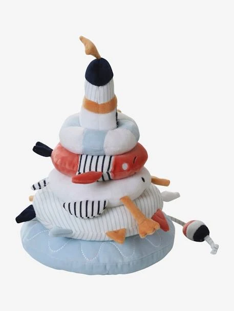 Tour à Empiler En Tissu LEON SUR LE PONTON Multicolore - Vertbaudet 2 Tour à Empiler En Tissu LEON SUR LE PONTON Multicolore - Vertbaudet – Image 2