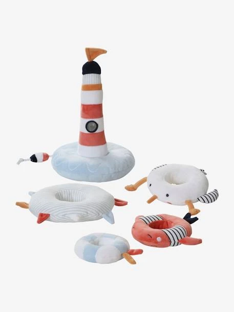 Tour à Empiler En Tissu LEON SUR LE PONTON Multicolore - Vertbaudet 4 Tour à Empiler En Tissu LEON SUR LE PONTON Multicolore - Vertbaudet – Image 4