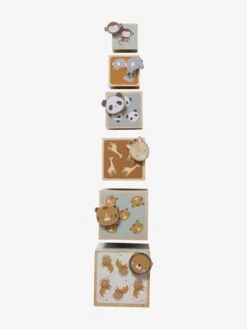 Tour De Cubes Avec Formes à Encastrer En Bois FSC® Beige - Vertbaudet -Maison tour de cubes avec formes a encastrer en bois fsc 3